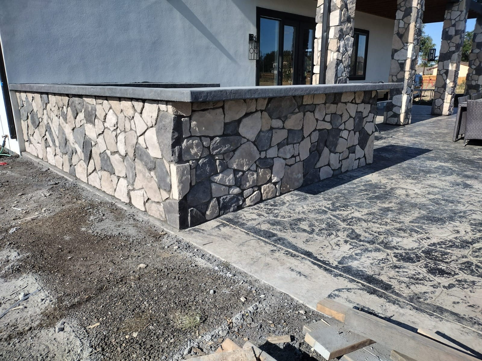 Front walkway masonry project