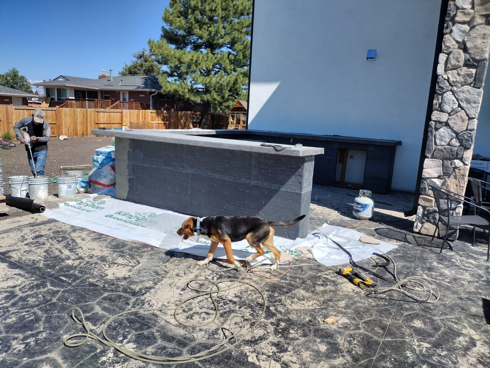 Garden wall masonry project