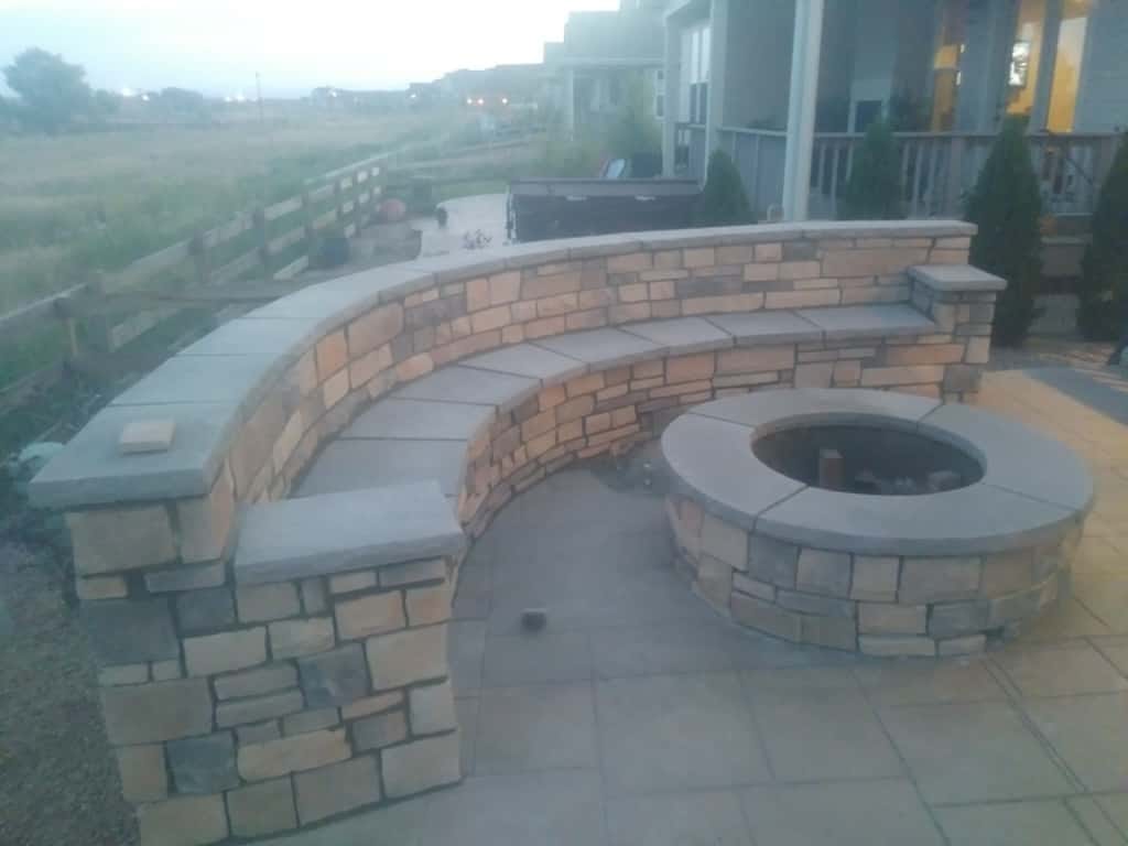 Fire pit masonry project
