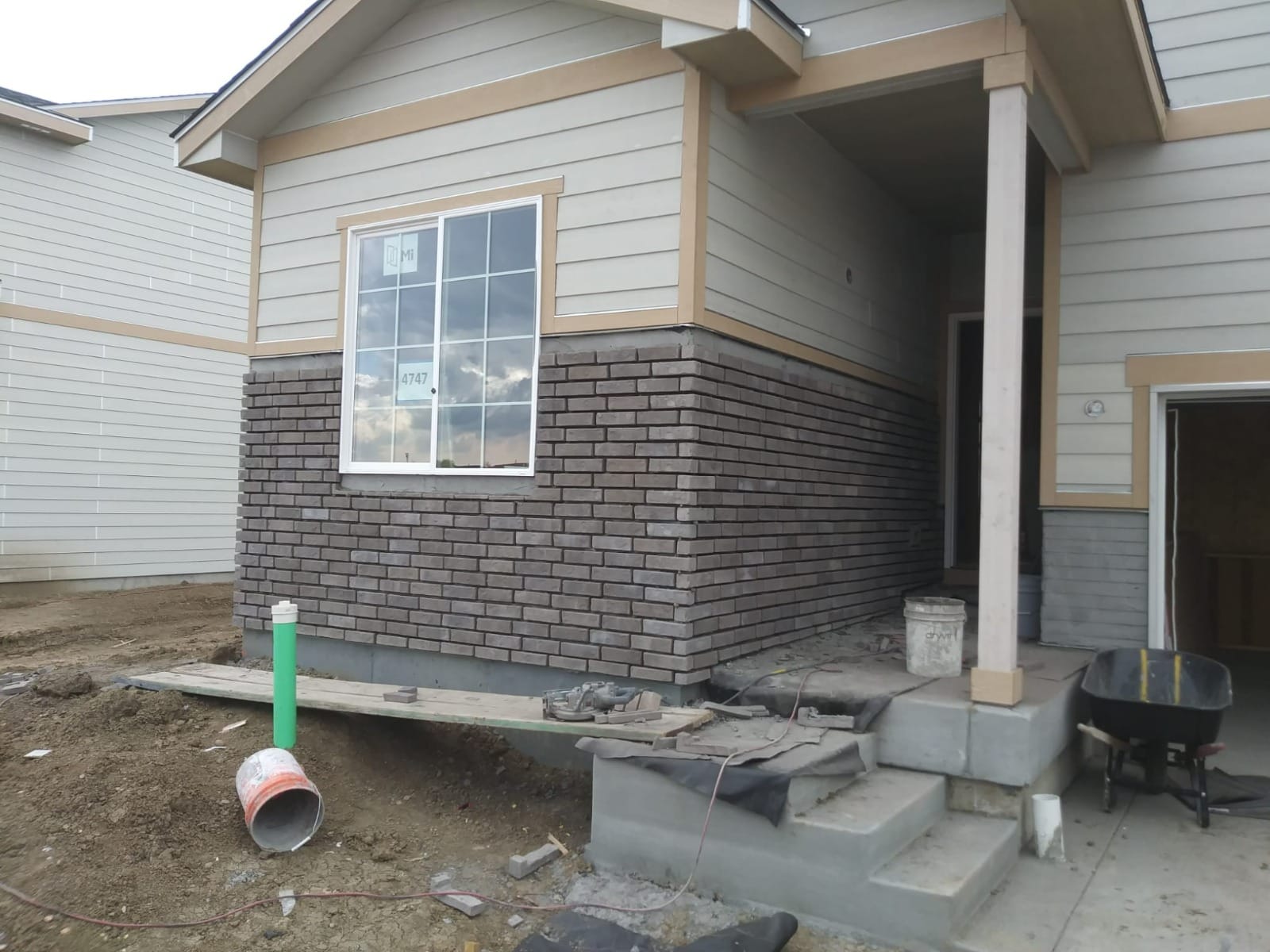 Outdoor fire space masonry project