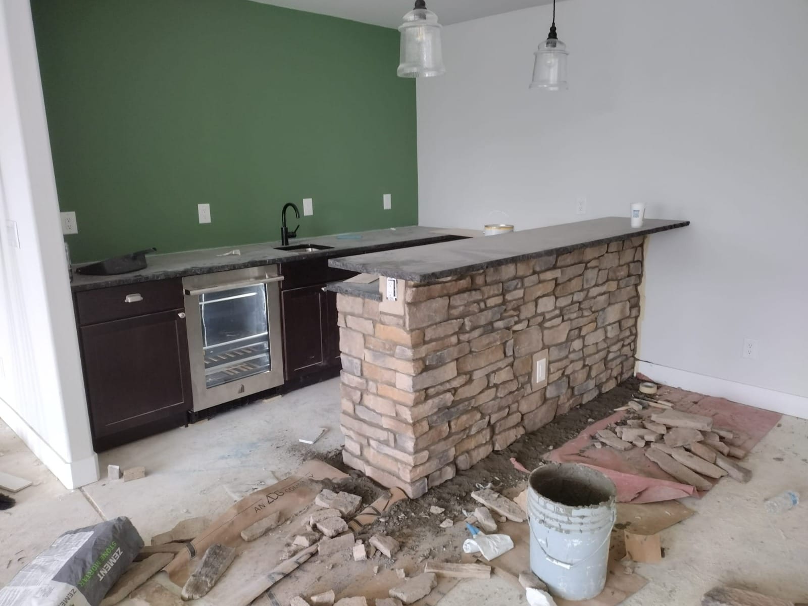 Stone and concrete masonry project